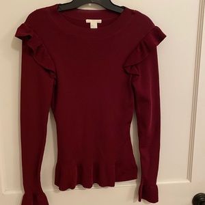 Burgundy sweater top